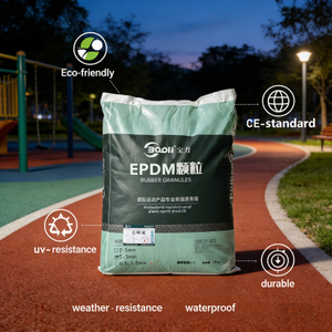 Gr&aacute;nulos de caucho EPDM de caucho virgen de alto contenido est&aacute;ndar CE para pisos deportivos, superficie de pistas y parques infantiles, construcci&oacute;n f&aacute;cil